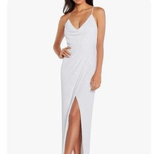 BEAUTIFUL sequin cowl neck Aidan Mattock dress - recently dry cleaned